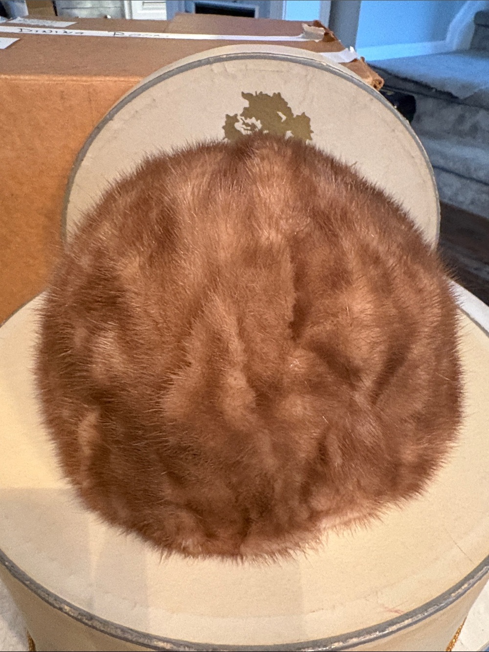 Vintage Brown Fur Hat